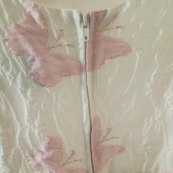 💋 Rare Editions Big Girls Floral Butterfly Brocade Dress NWOT - Picture 10 of 12